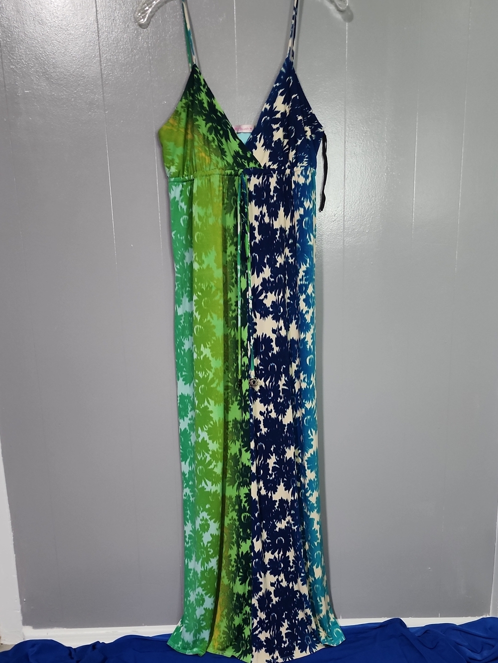 Blush Multicolor Blue Green Printed Top